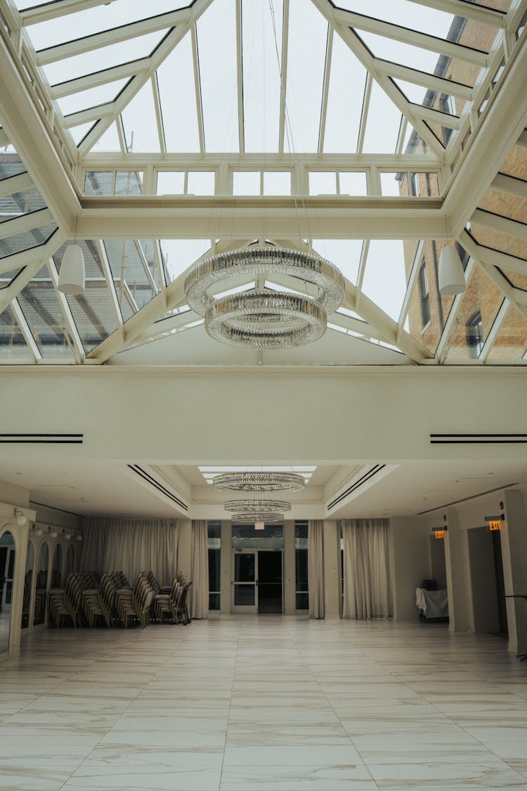 Modern Hall With Glass Ceiling