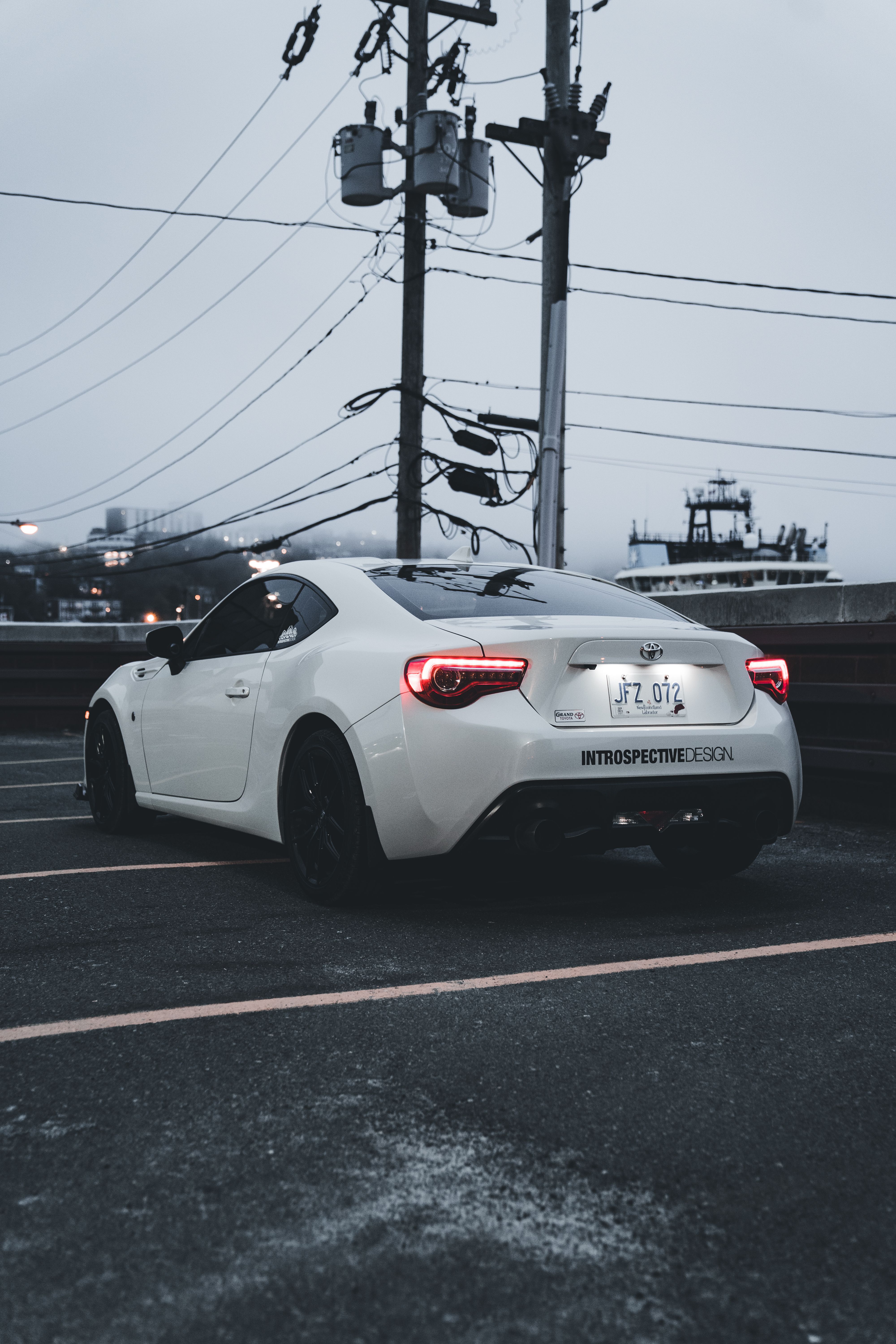 Toyota GT86 Standing with Taillights Lighted On · Free Stock Photo