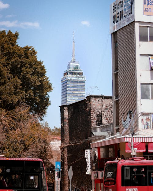 Бесплатное стоковое фото с torre latinoamericana, вертикальный выстрел, город