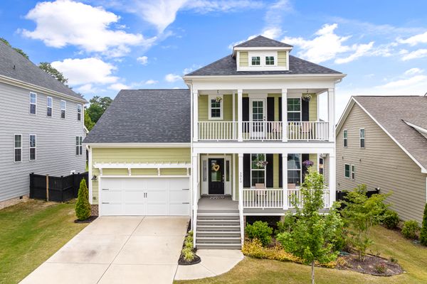 Suburban home garage