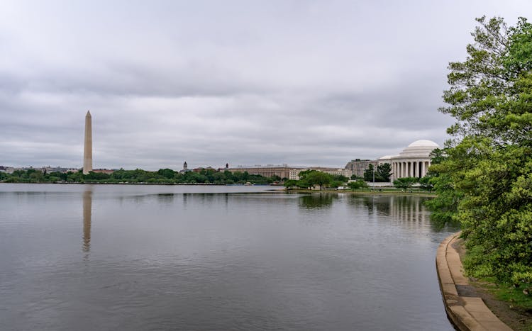 Washington Monument And Thomas Jefferson Memorial, Washington DC, USA