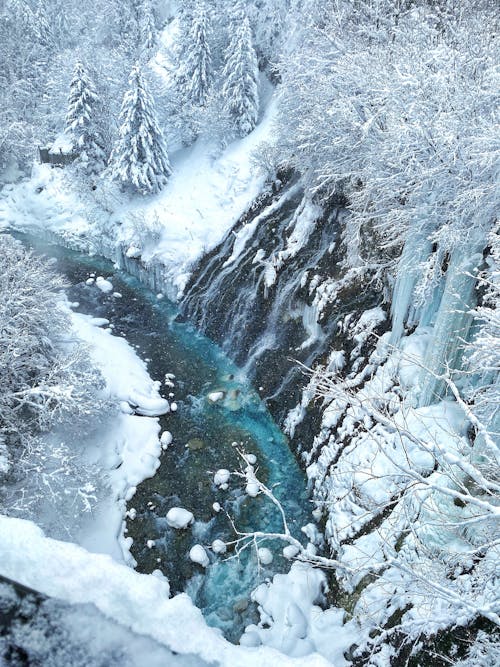 River and Snow in Winter