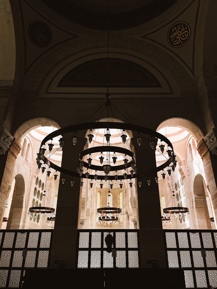 A Chandelier In A Mosque