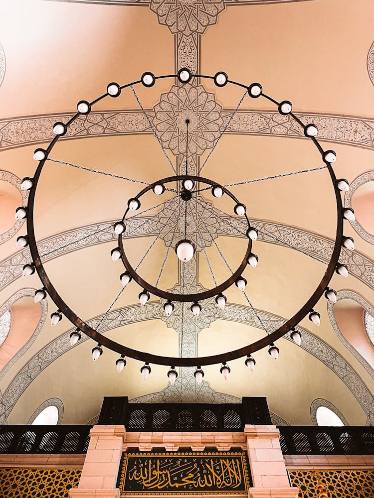 A Chandelier In A Mosque