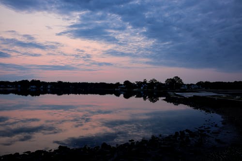 Photos gratuites de arbres, calme, coucher de soleil