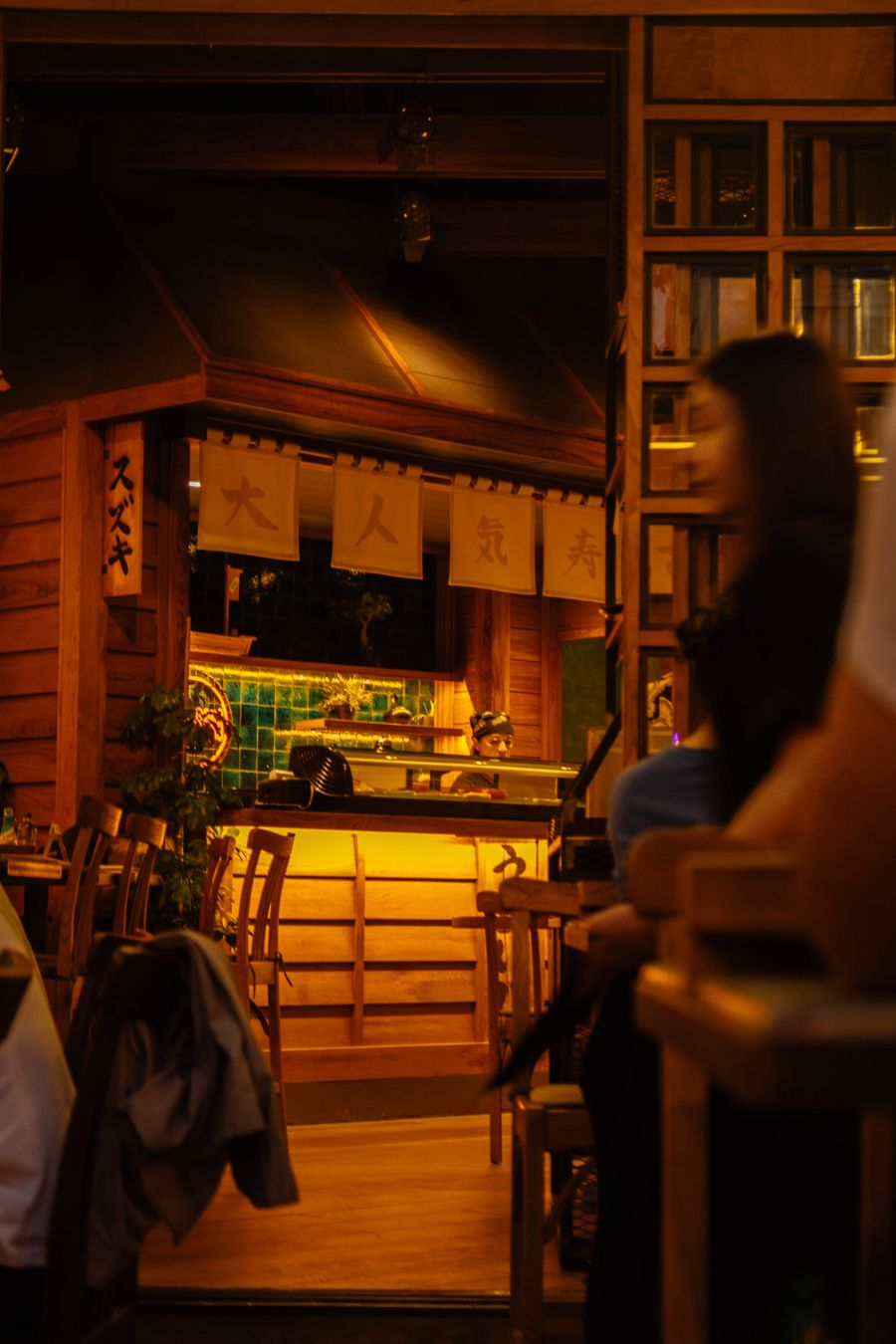 Warm Japanese restaurant interior