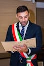 Italian City Mayor During Public Speech