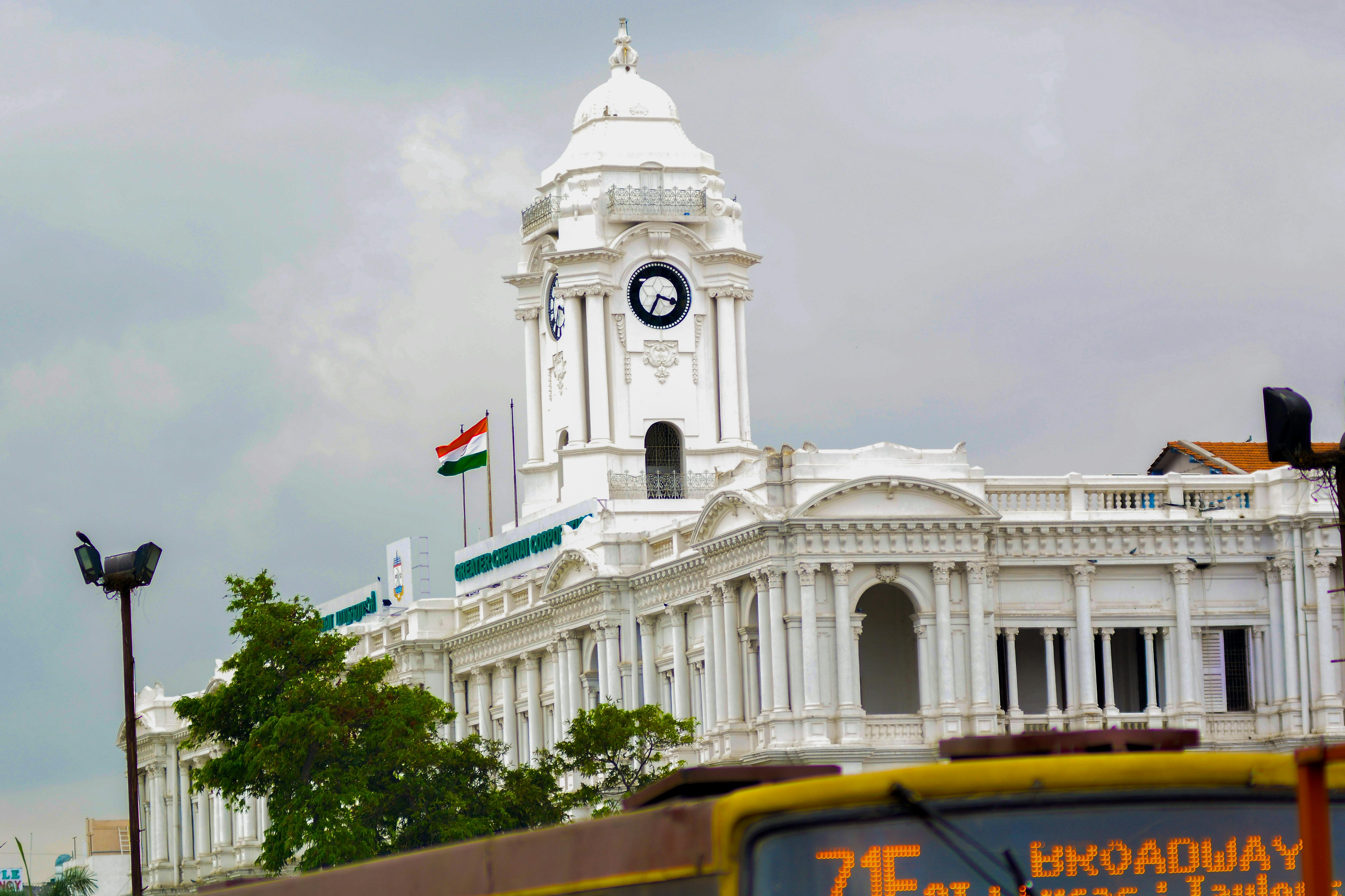 Free stock photo of Central Chennai Corporation Building
