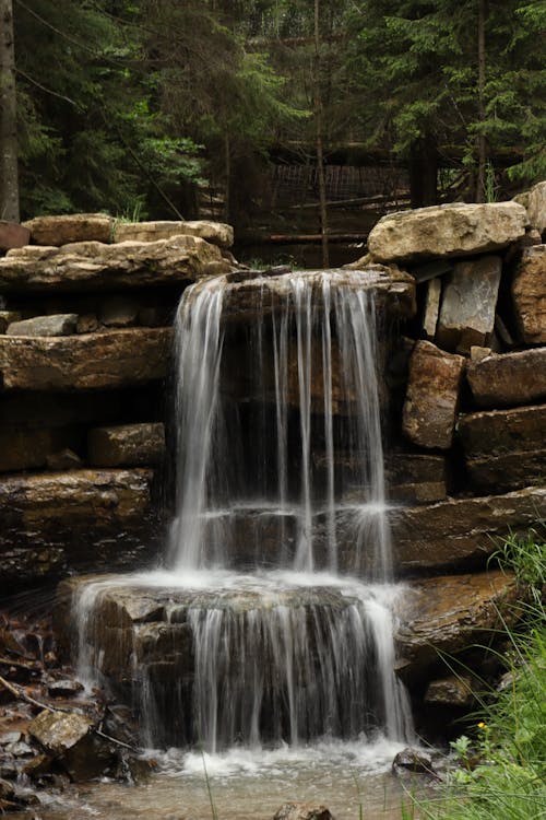 Kostenloses Stock Foto zu felsen, fließendes wasser, garten