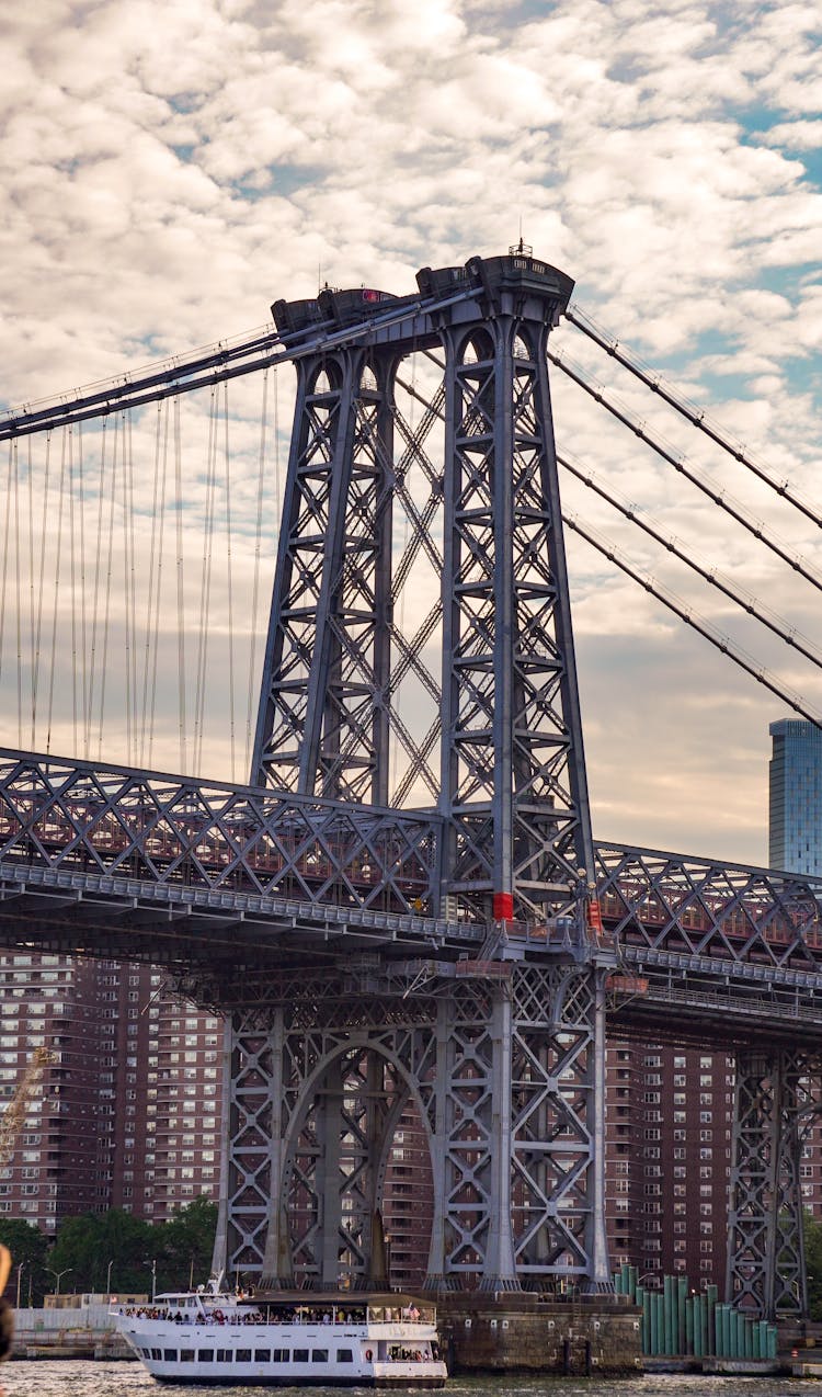 Suspension Iron Bridge In New York 