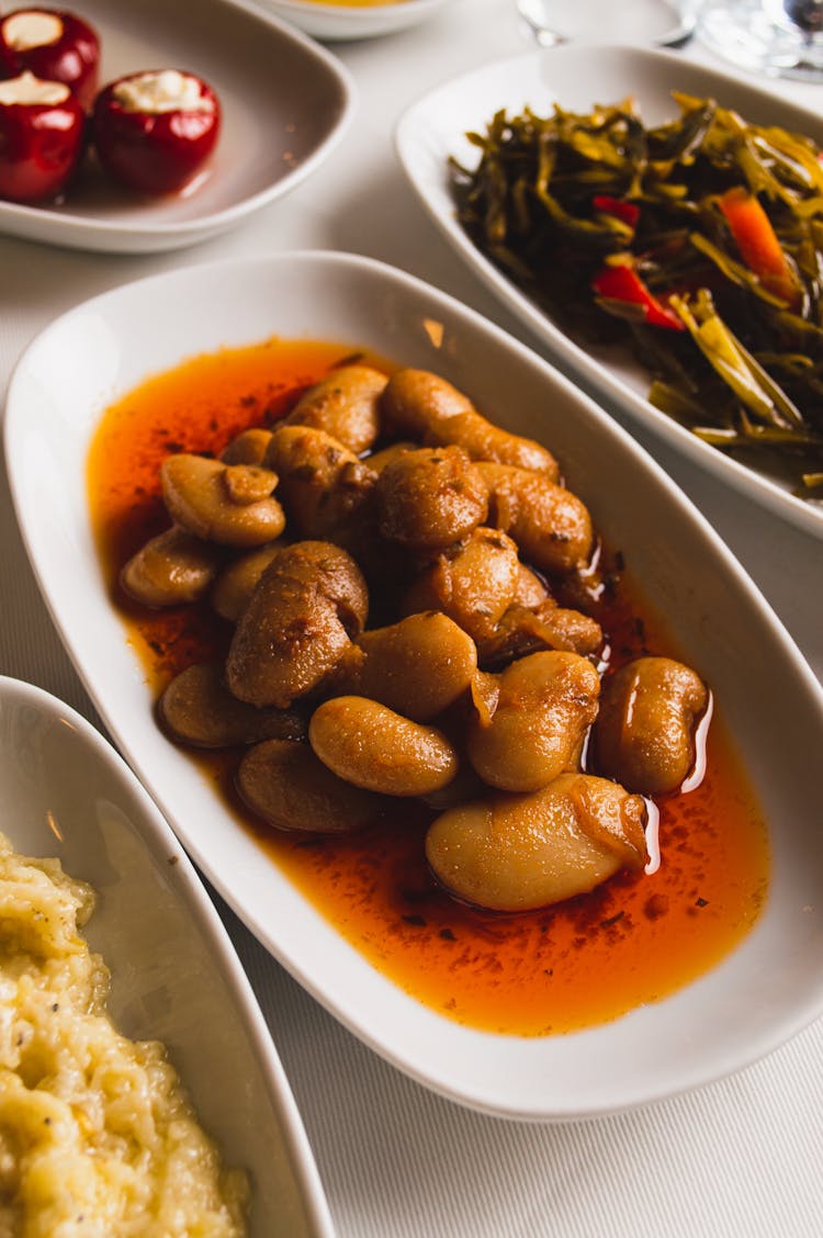 Variety Of Dishes On A Table 