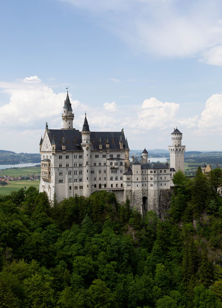 View Of The Neuschwanstein Castle, Hohenschwangau, Germany