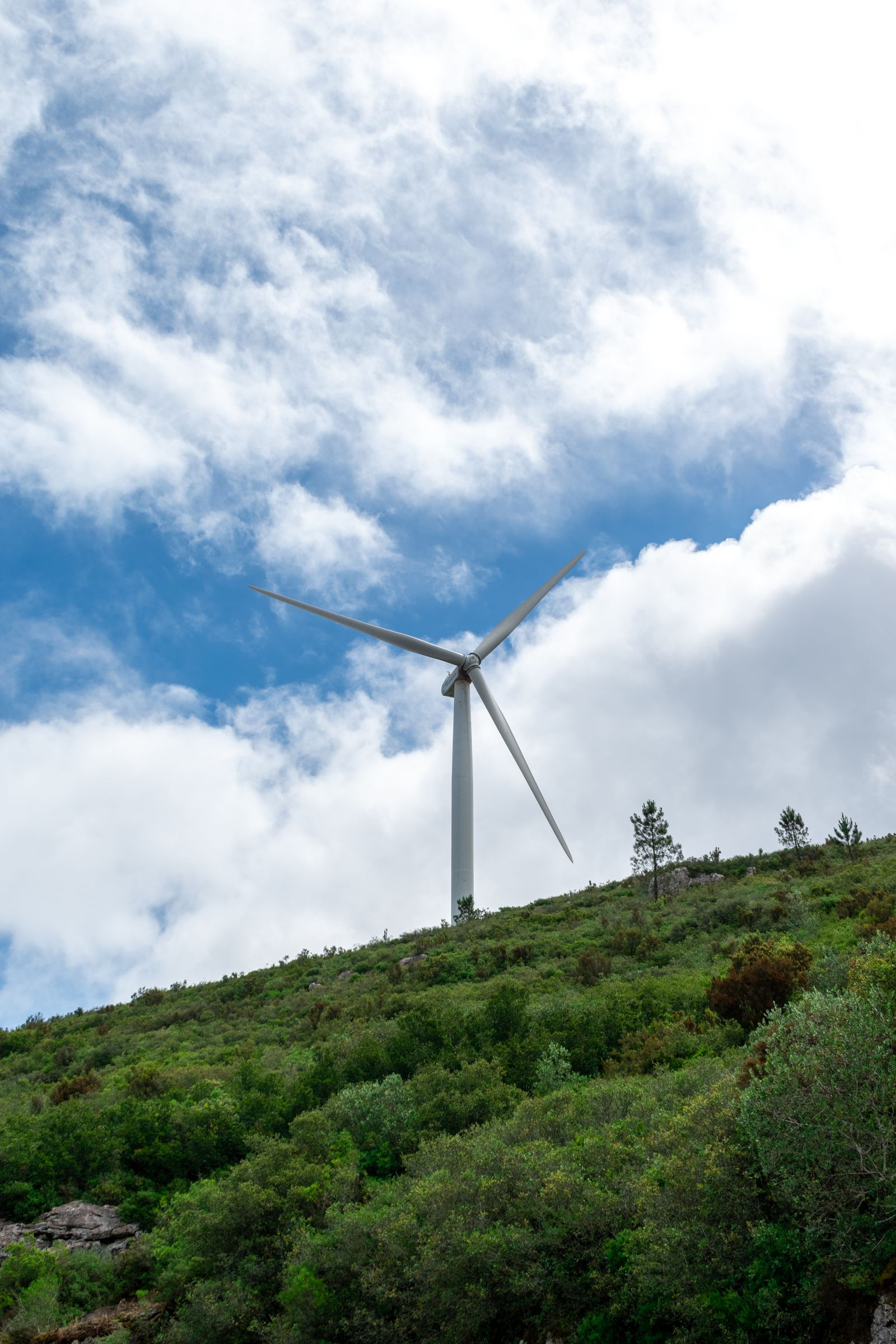 White Wind Turbine Under the Blue Sky · Free Stock Photo
