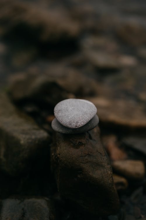 Close-up of Stones on Stack