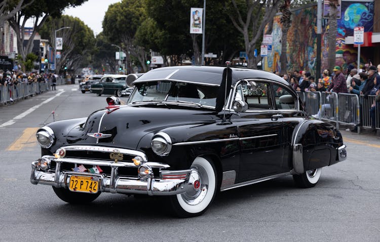 Black Chevrolet Deluxe On Show On Street