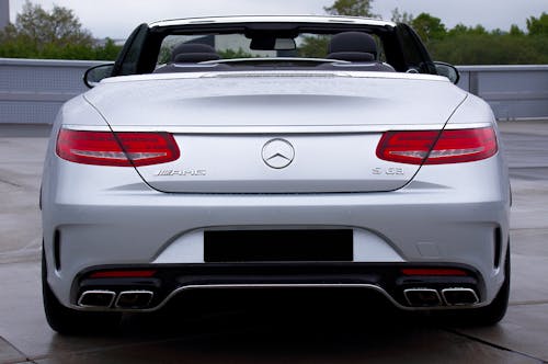 Back View of a Mercedes-Benz Cabriolet 
