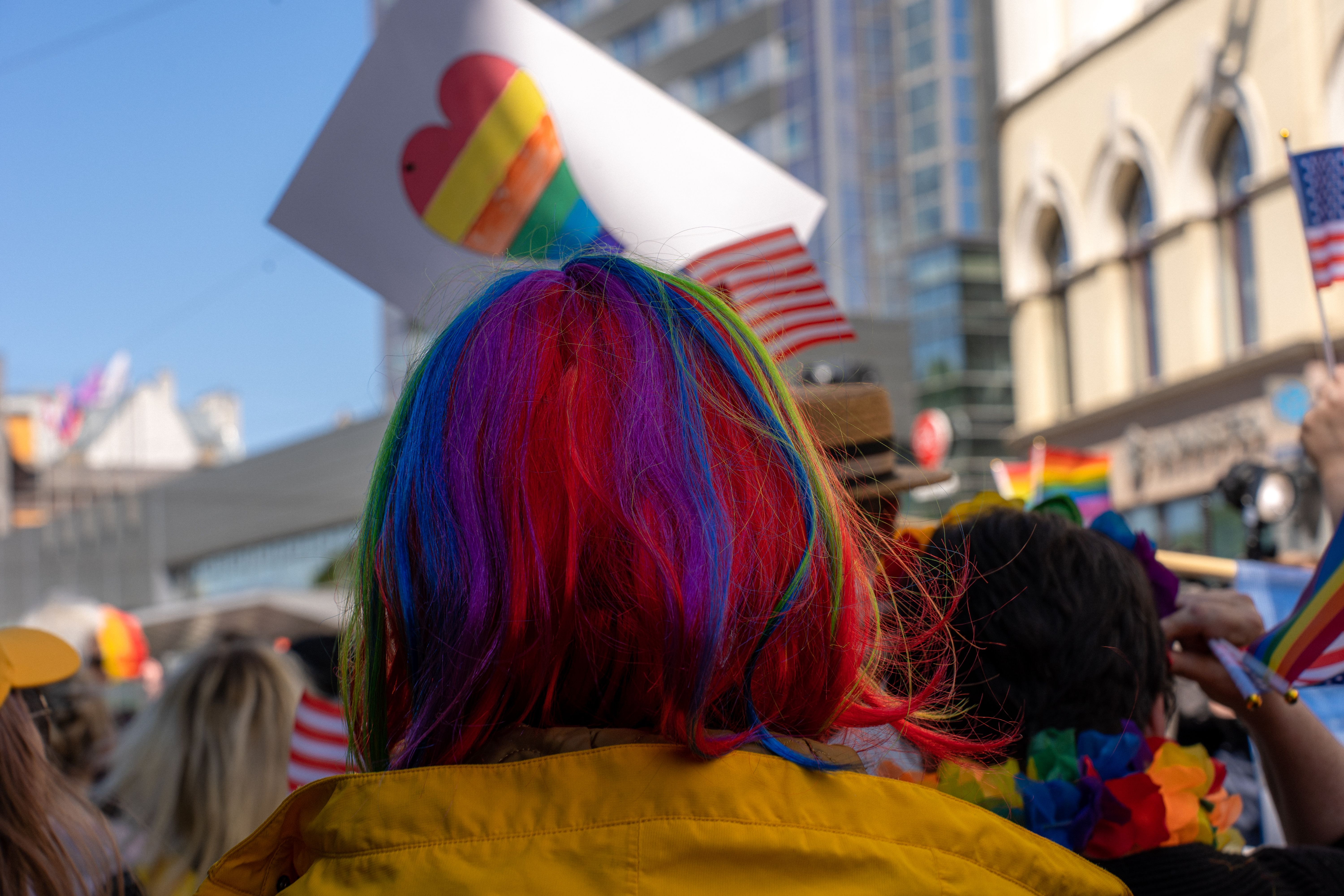 Vibrant Pride Parade Crowd in Riga, Latvia · Free Stock Photo