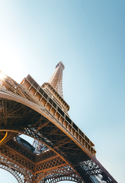 Low angle view of the Eiffel Tower