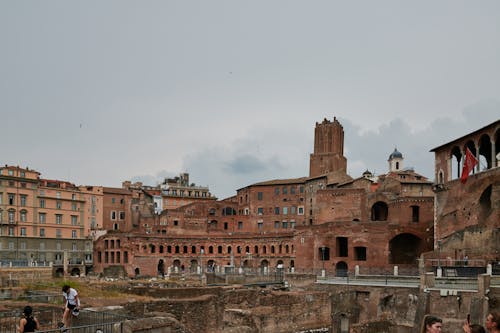 View of the Trajans Market, Rome, Italy 
