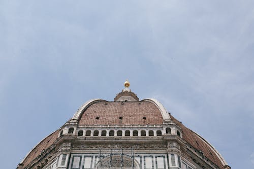 Old Historic Cathedral Dome against Blue Sky