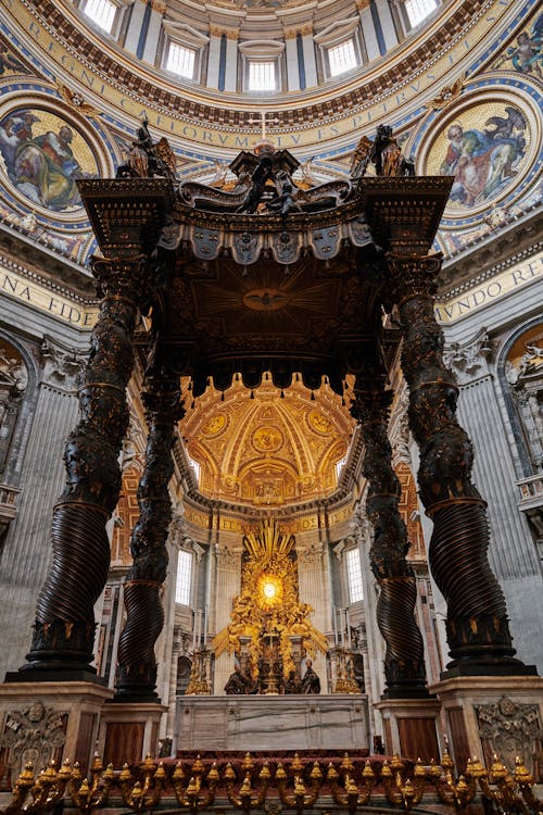 Základová fotografie zdarma na téma baldachýn svatého petra, bazilika svatých peters, cestování