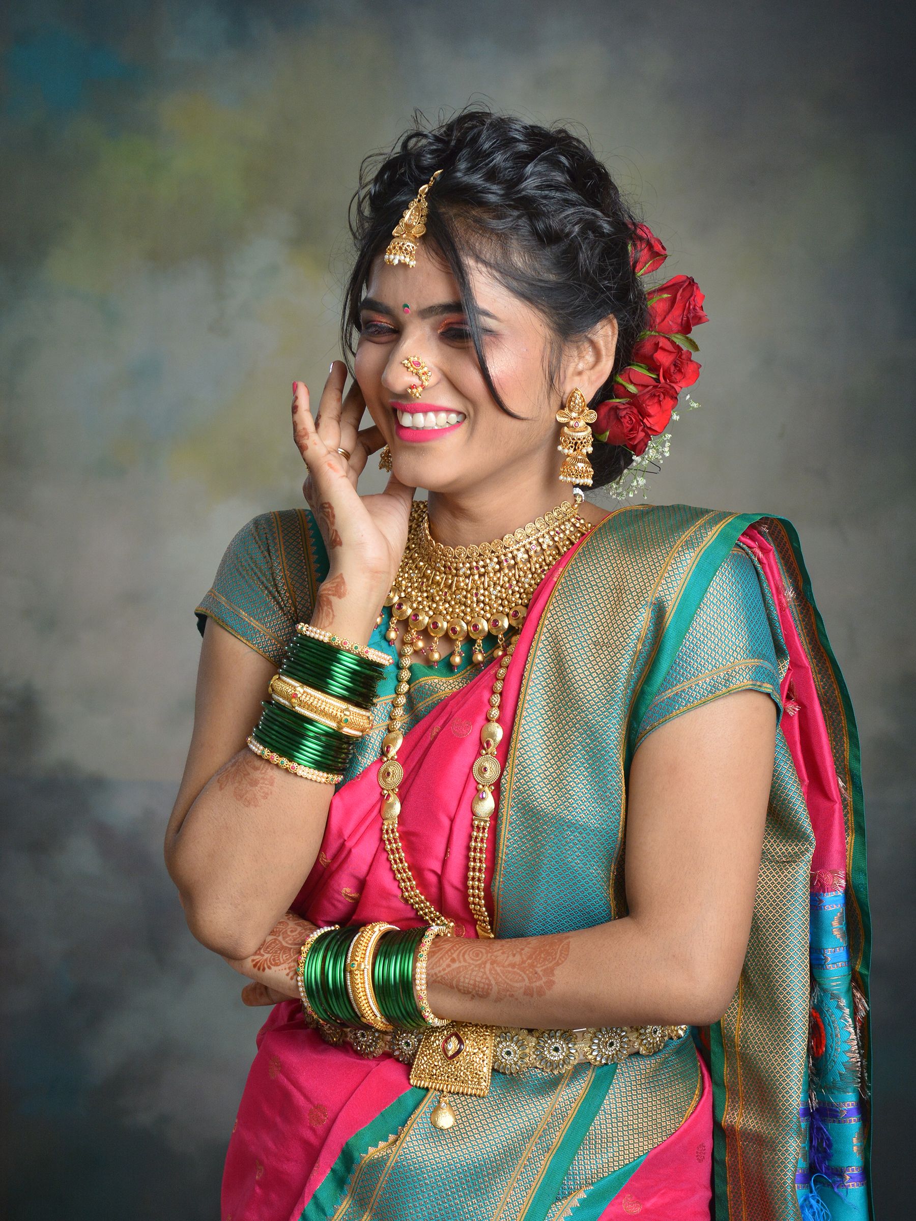 Portrait of Smiling Woman in Traditional Clothing · Free Stock Photo