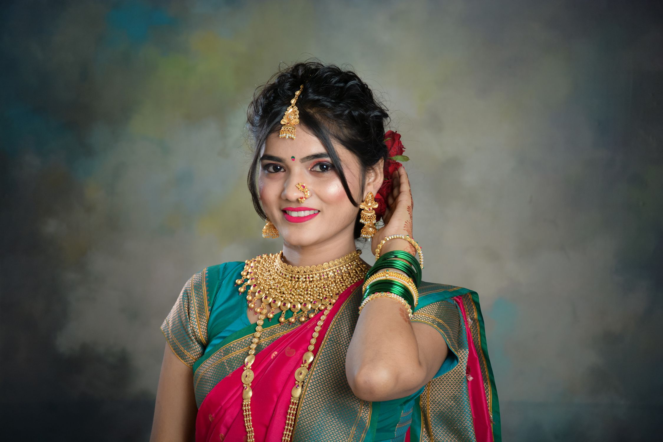Smiling Indian Woman Posing in Studio · Free Stock Photo