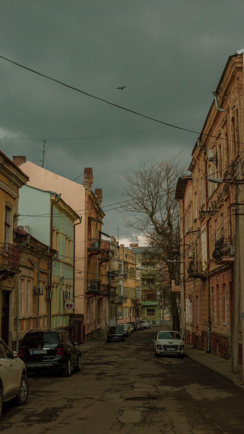 Вулиця в Чернівцях зі старими будинками
