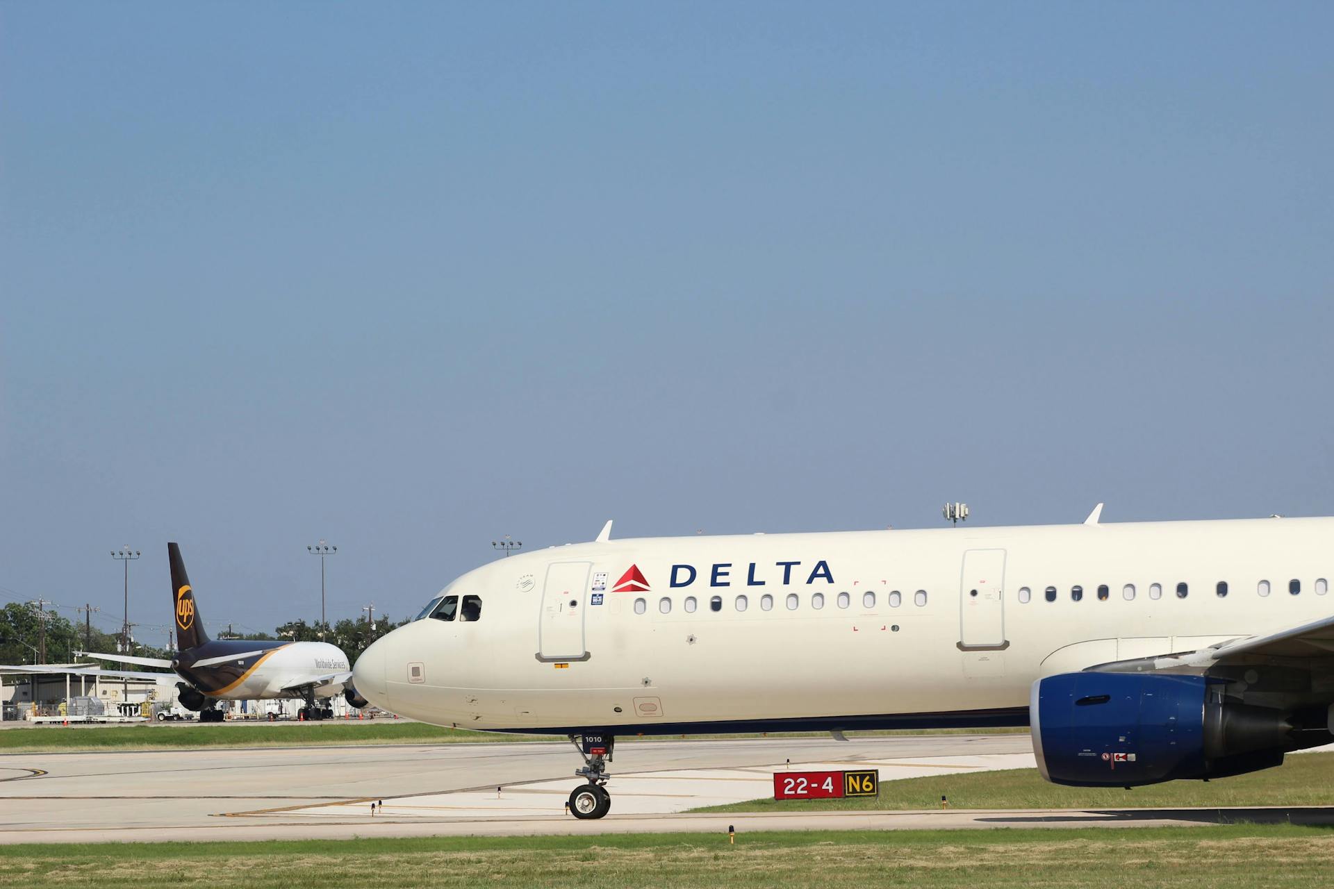 Delta Airlines Airplane on Airport