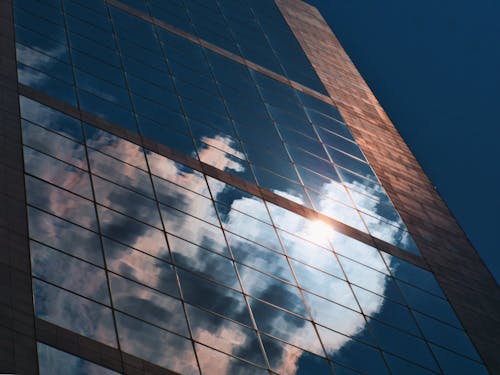 Sunlight Reflection in Office Skyscraper Windows