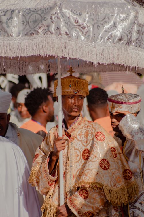 Free Captured during a vibrant cultural ceremony in Addis Ababa, showcasing traditional Ethiopian attire. Stock Photo
