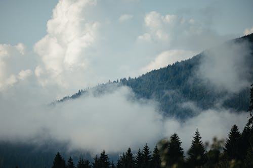 Kostnadsfri bild av drönarbilder, kulle, moln