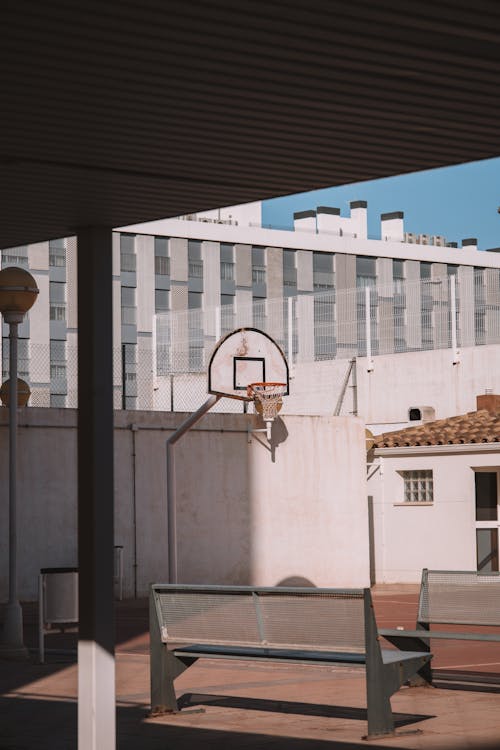 Basketball Court in a City 
