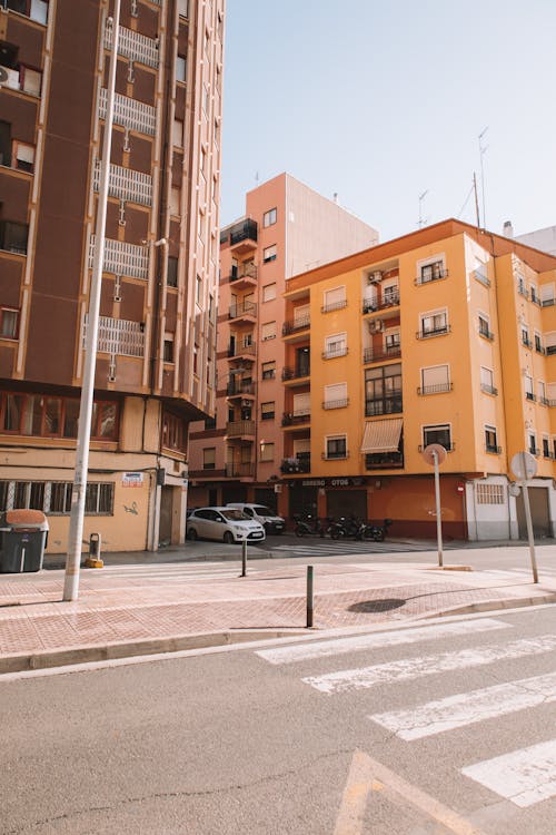 Street and a Crosswalk in a City 