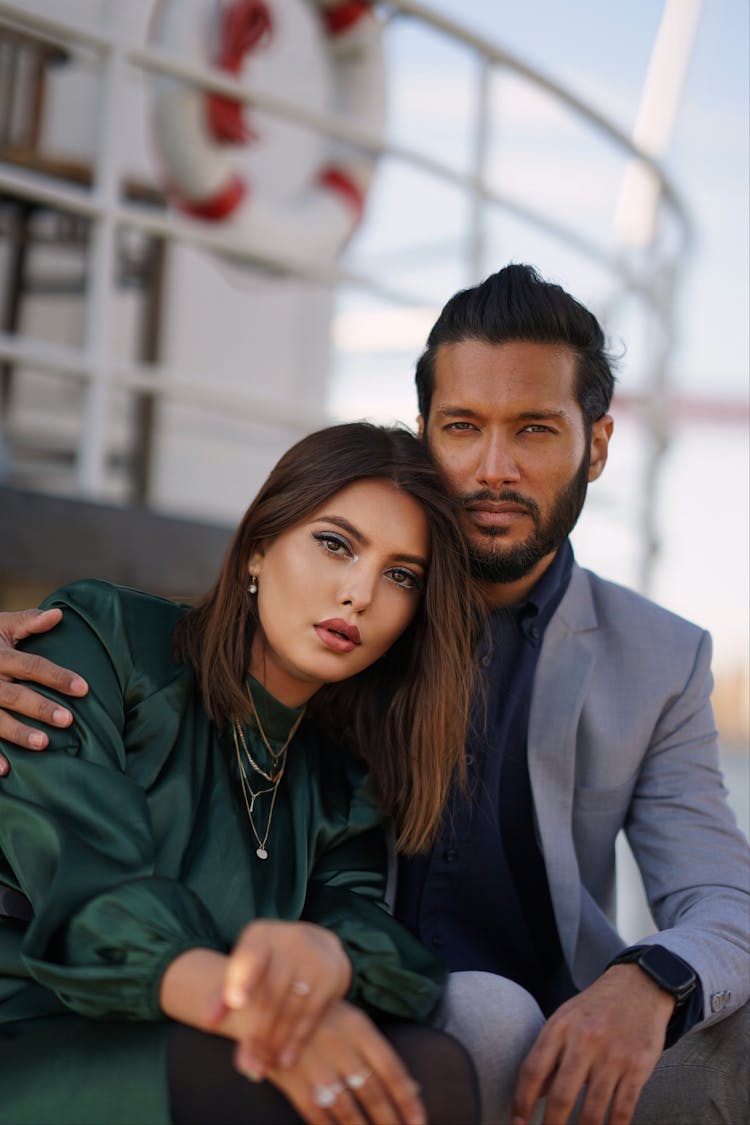 A Young Couple On The Boat