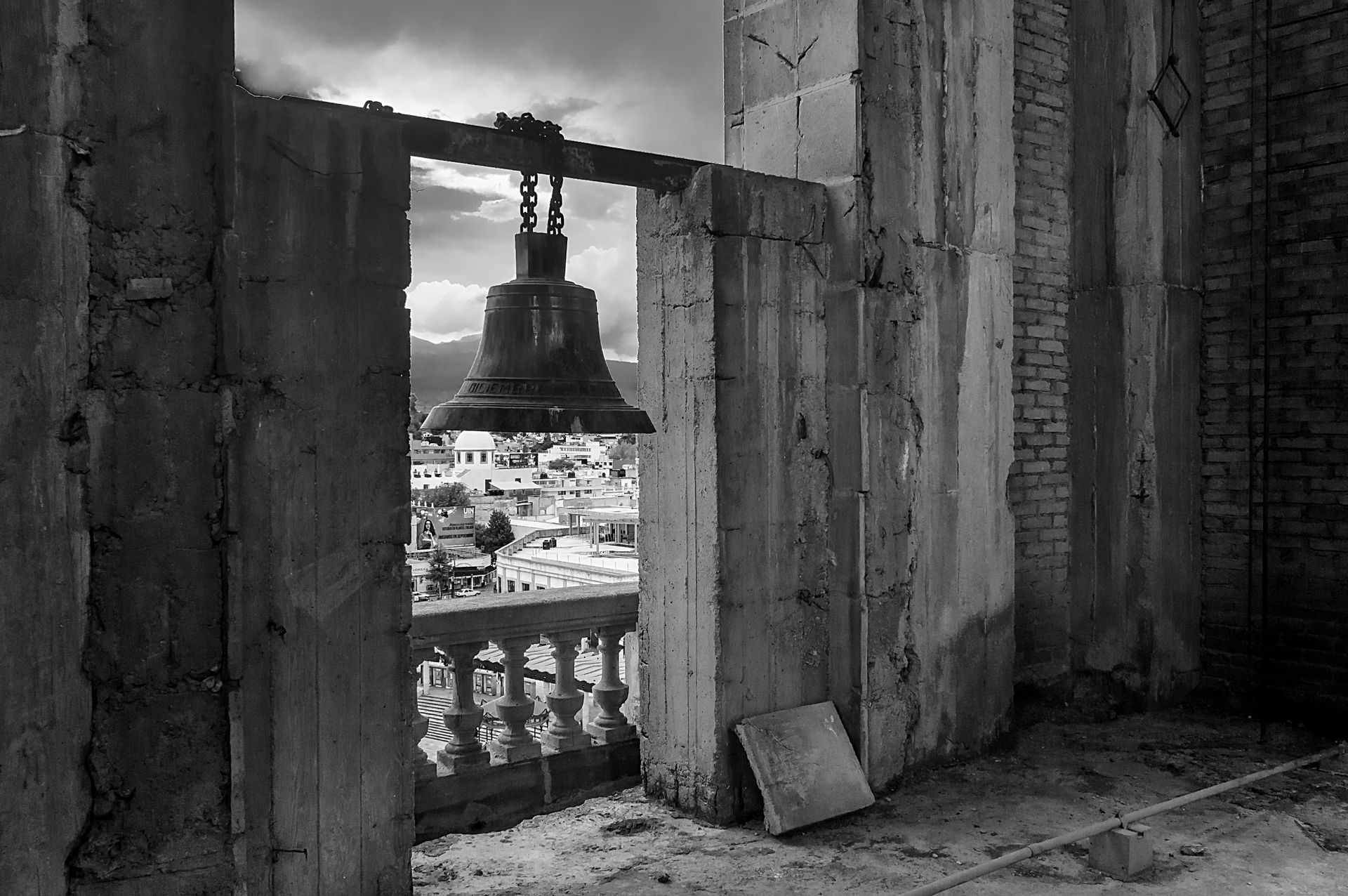 Bell in Building Ruins