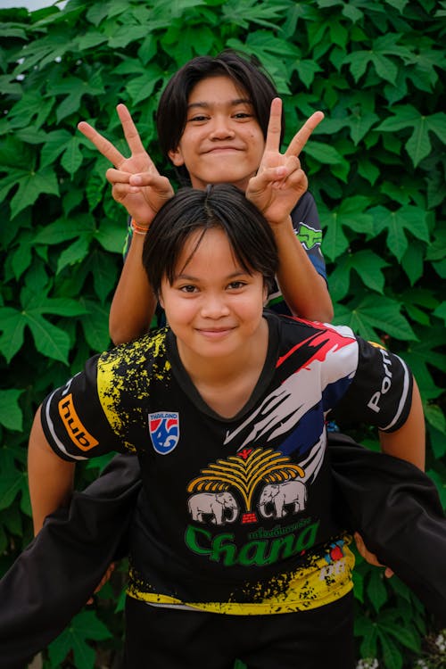 Smiling Teenagers Posing Together