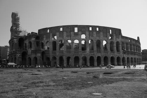 คลังภาพถ่ายฟรี ของ กรุงโรม, การท่องเที่ยว, ขาวดำ