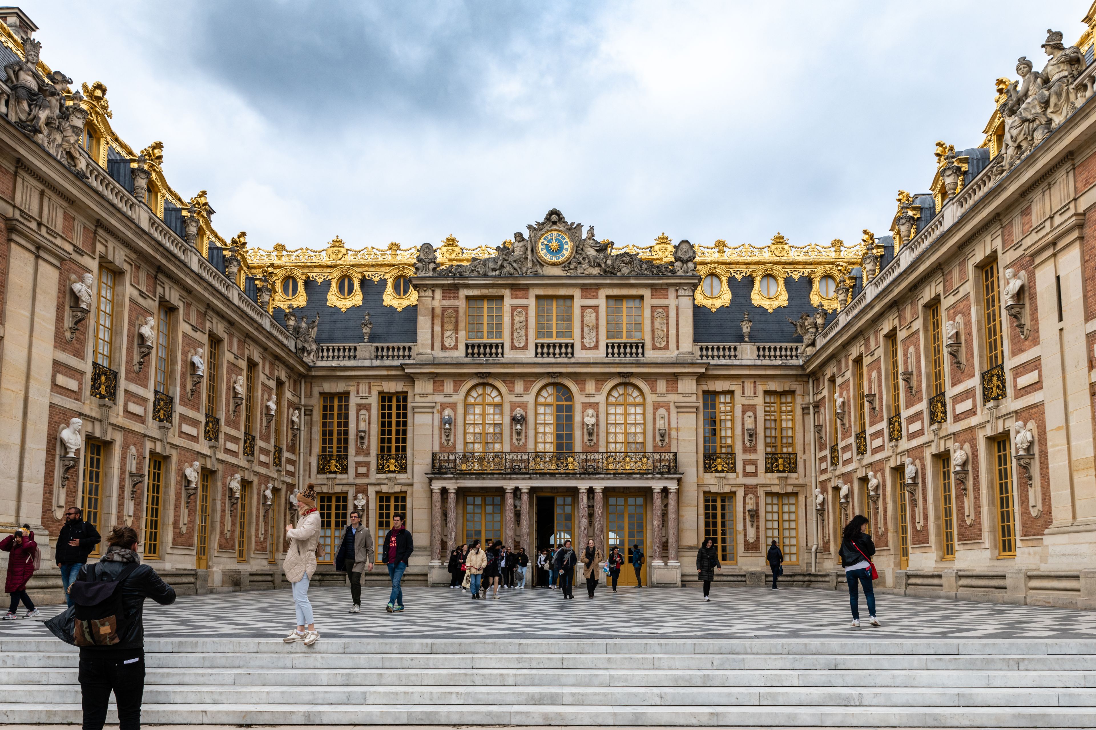 Courtyard of Hotel d'Aubusson, a 17th-century mansion hotel on rue Dauphine in Saint-Germain, Paris