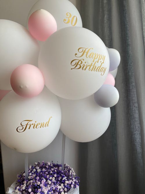 Free Close up of Birthday Balloons Stock Photo