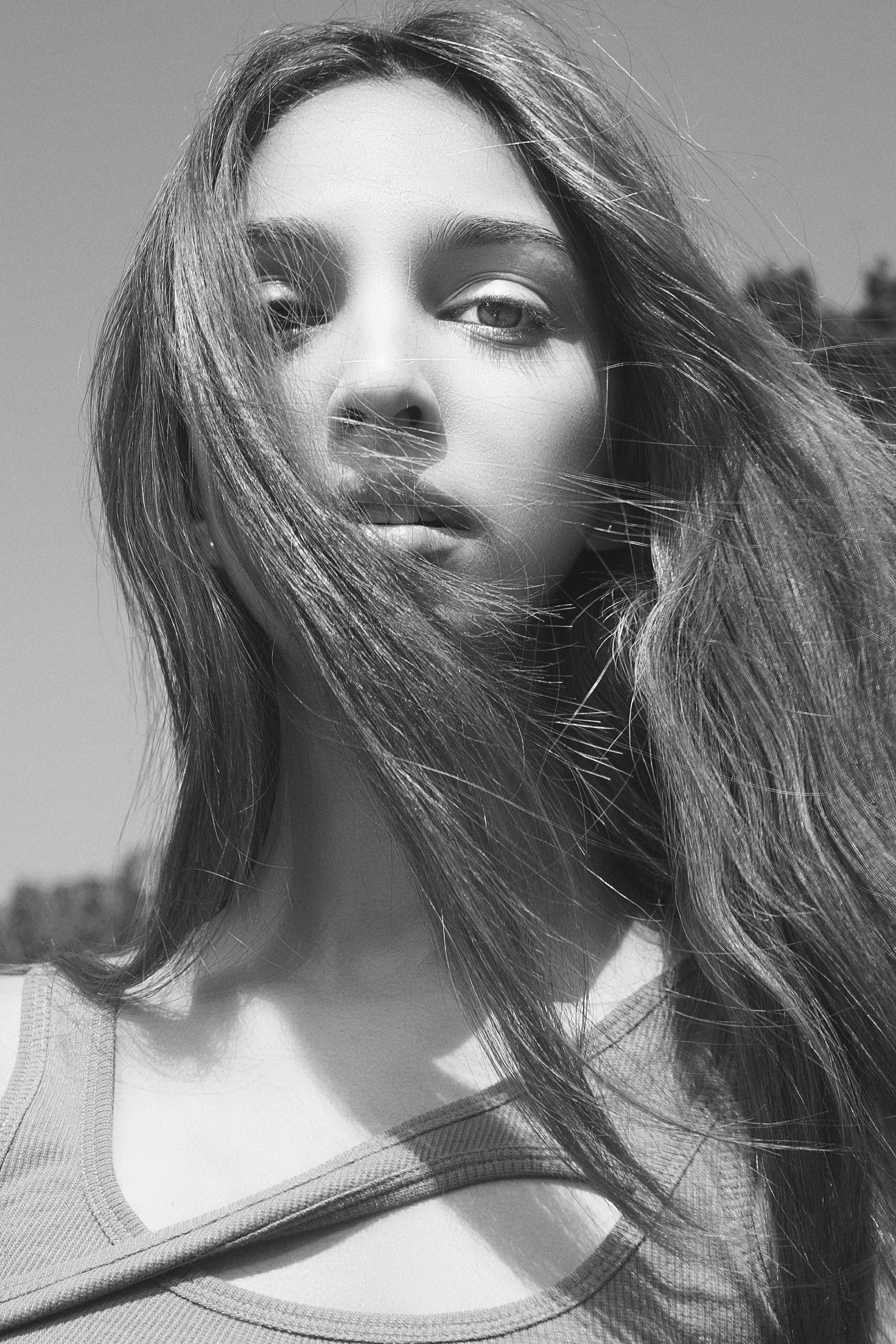 Portrait of Woman in Black and White · Free Stock Photo