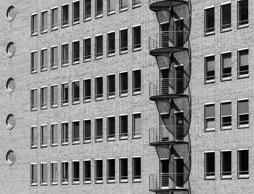 Fotos de stock gratuitas de blanco y negro, edificio, escalera