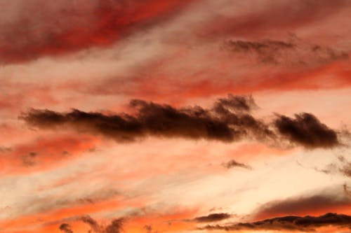 View of a Dramatic Pink Sky at Sunset 