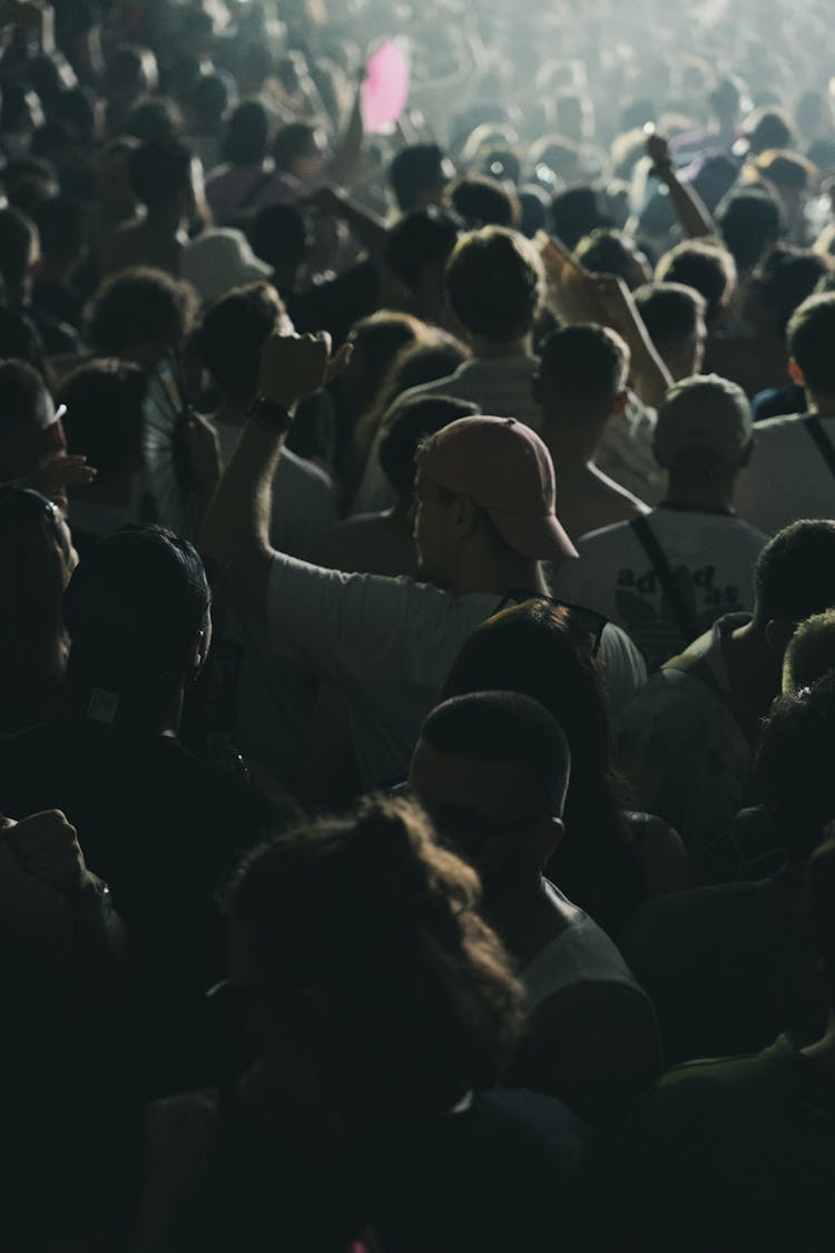 Crowd During Concert At Night