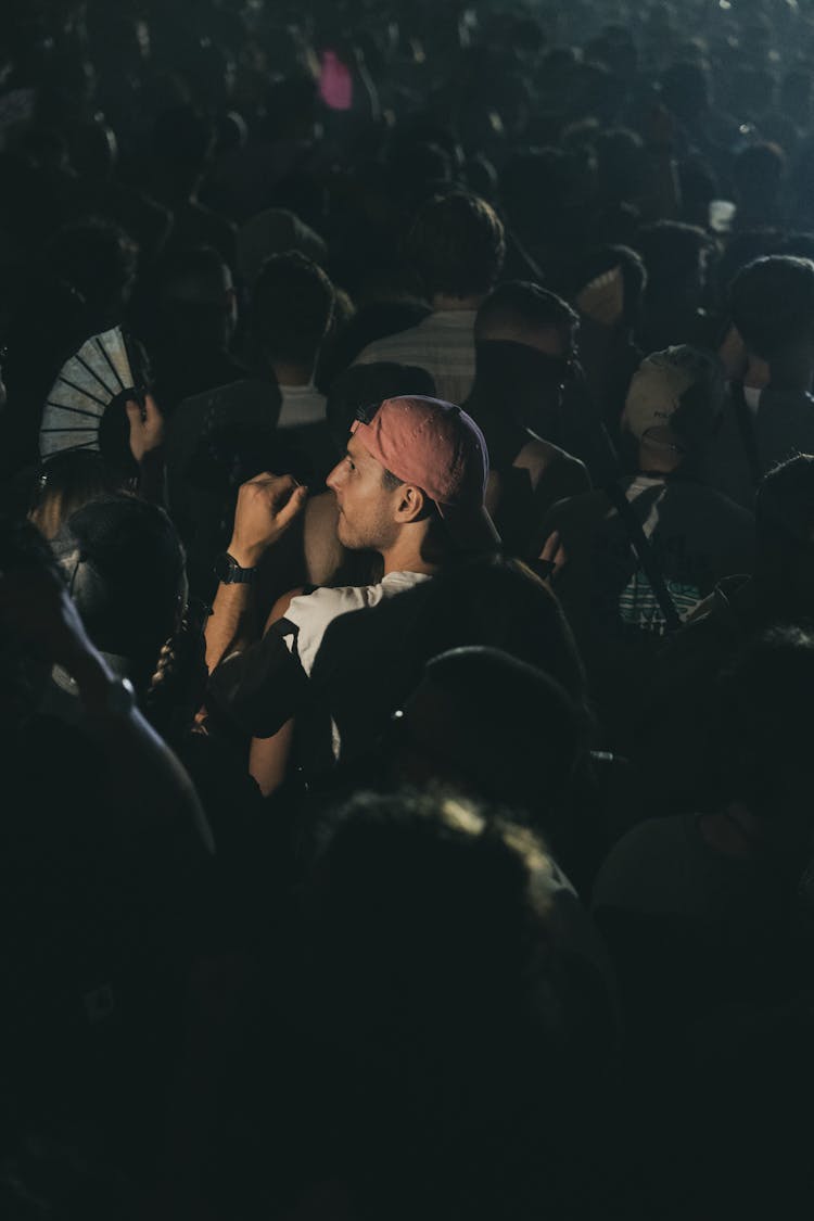 Man In Crowd On Concert