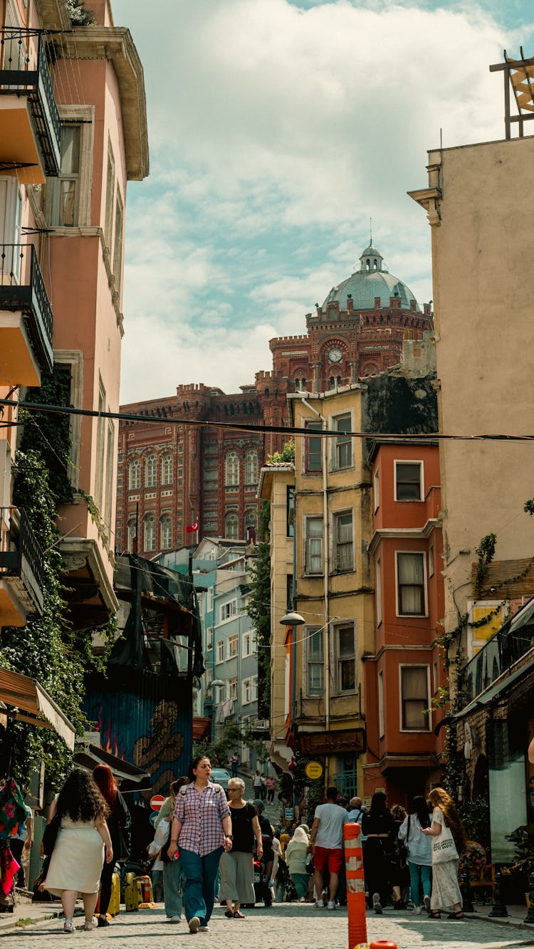 People On Street In Istanbul