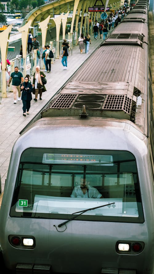 Metro Train on Halic Bridge Station