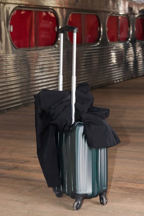 Hard Travel Suitcase on Platform