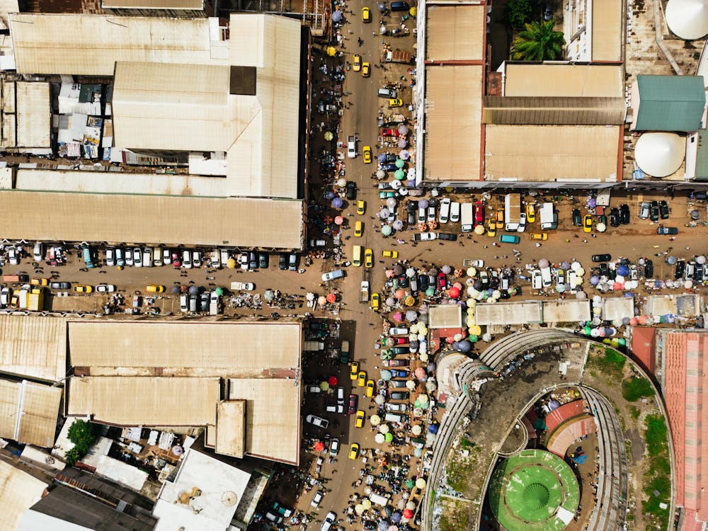 Free Crowded Street in Nigeria Stock Photo