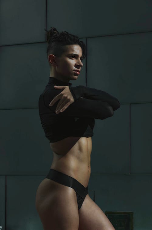 Young Man Posing in Underwear 